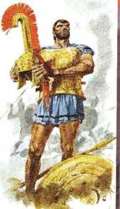 Ettore con le armi di Achille